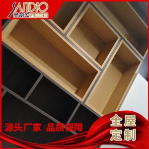 廠家定制簡(jiǎn)約實(shí)木書柜儲(chǔ)物柜 原木書架歐式風(fēng)格 圣蒂歐全屋定制