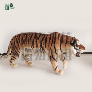 廣場(chǎng)公園大型仿真動(dòng)物 老虎雕塑擺件 外觀真實(shí)動(dòng)物皮毛制作