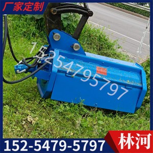 加工生產挖機液壓滾筒割草機 挖掘機改裝割草機碎枝機 園林草木綠植割草機現貨