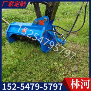 加工生產挖機液壓滾筒割草機 挖掘機改裝割草機碎枝機 園林草木綠植割草機現貨